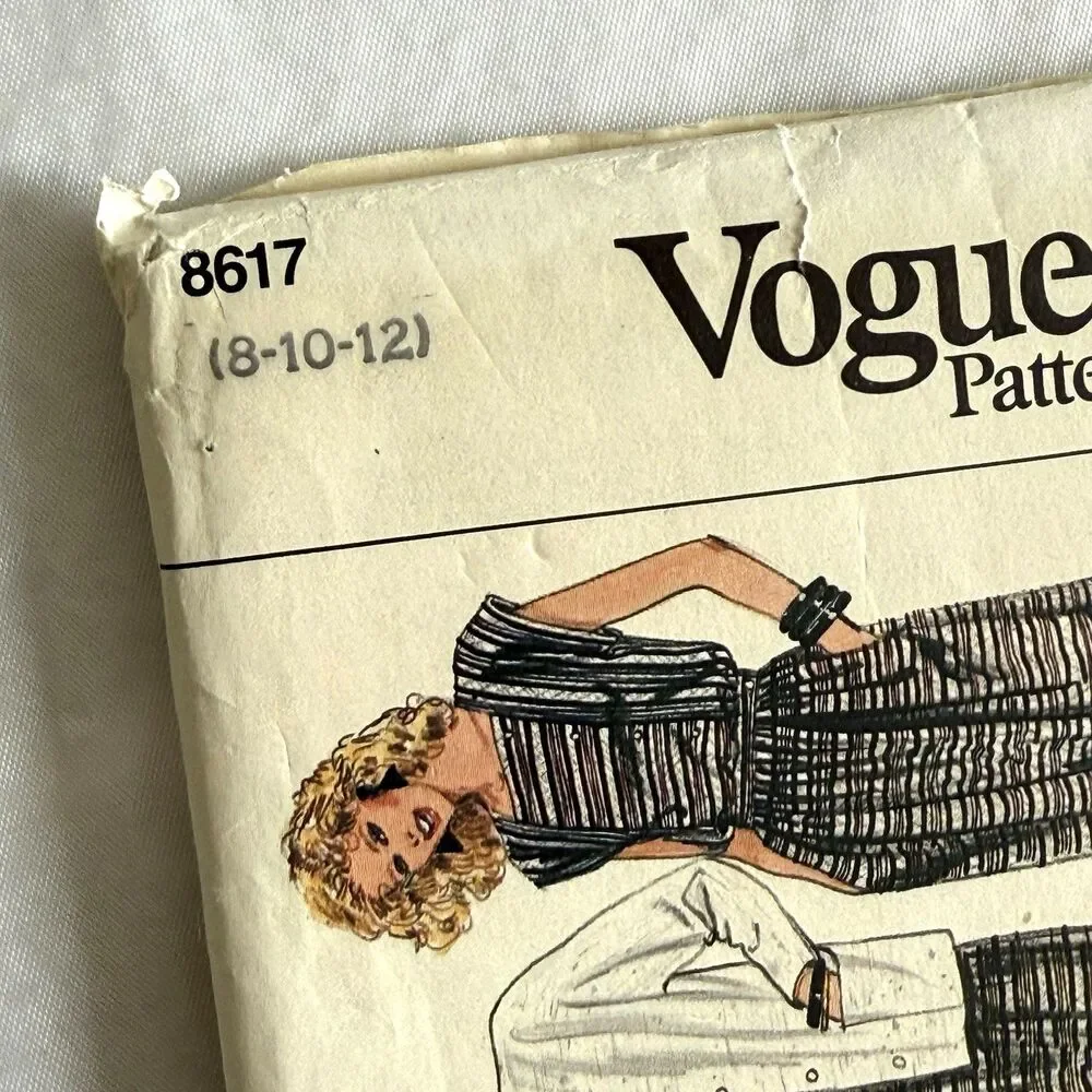Vtg Vogue 8617 Sewing Pattern Jacket Skirt Pants Shorts Top 8 10 12 UC Classic